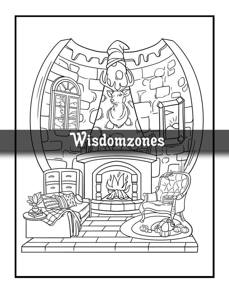 Relaxing Corners: Home Interior Coloring Book with Serene Designs about Cozy Corners, Decor, and Comfort for Adults to Color Your Dream House | ... (Artist Wisdom Stress Relaxation Series)